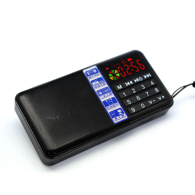 
Portable mini rechargeable small Pocket FM Radio USB TF card digital MP3 music player 