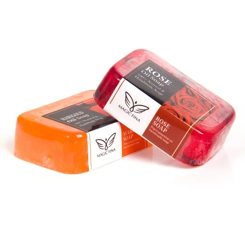 Hot selling beautiful natural handmade lemon skin whitening soap oil base