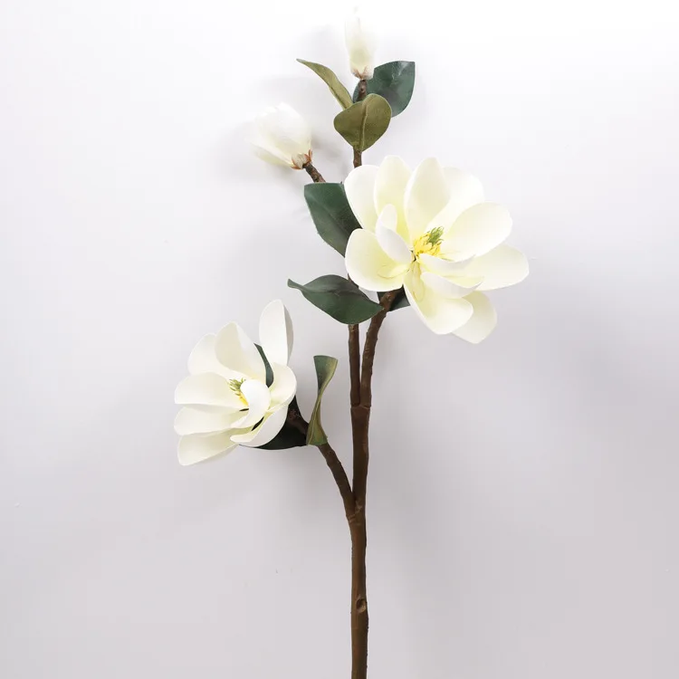 D-MG004 Wholesale foam flowers magnolia white red pink artificial Christmas flowers magnolia real touch magnolia flower