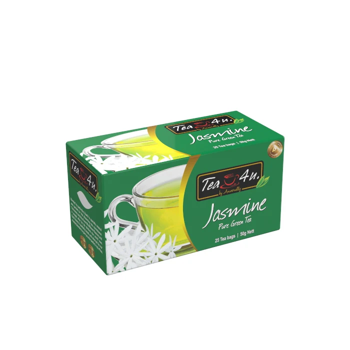 
Tea 4u Jasmine Flavored Green Tea Bag Single Chamber with Envelope 