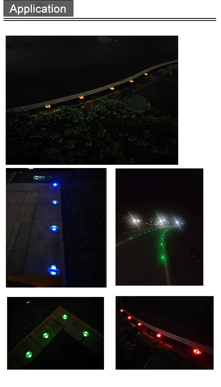 Round Traffic Signal 3m Aluminium Solar Cat Eye Traffic Warning Products Led Solar Power Rroad Stud Flashing Light Ip68