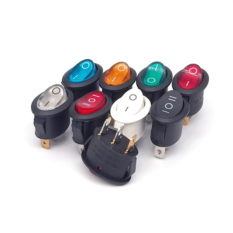 KCD1 Elliptic rocker switches and boat switches spdt rocker switch with led lights