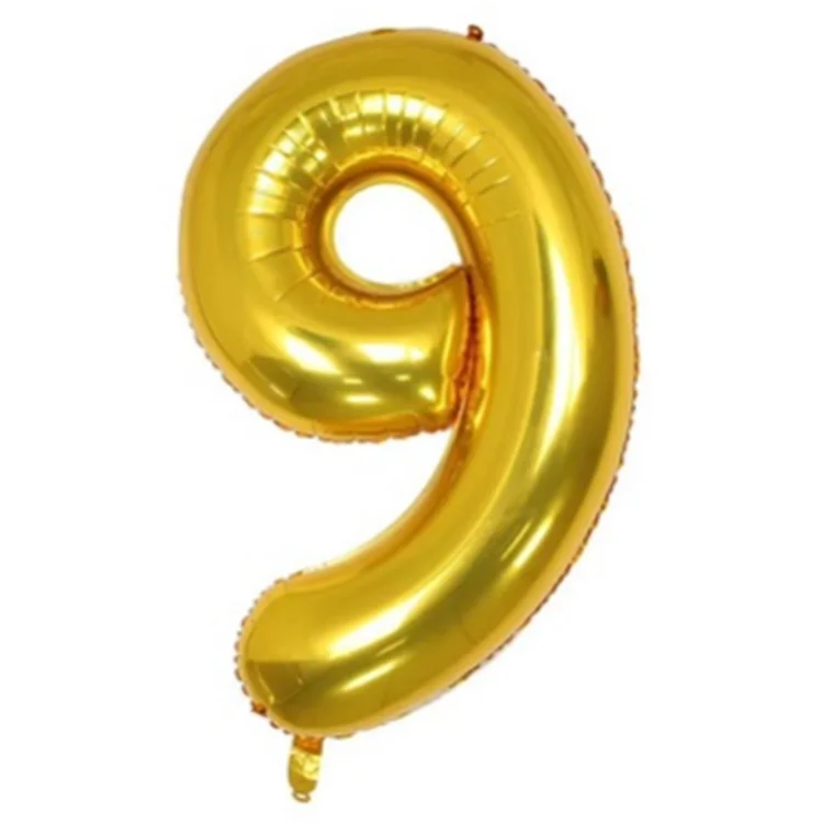 Hot Sale 40 Inch Bright Gold Foil Number Balloon  Birthday Party  Decoration