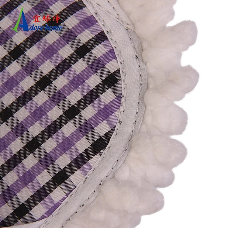 Super Quality Easy Customized Size Women Floor Cleaning Mop Slippers With Square Pattern