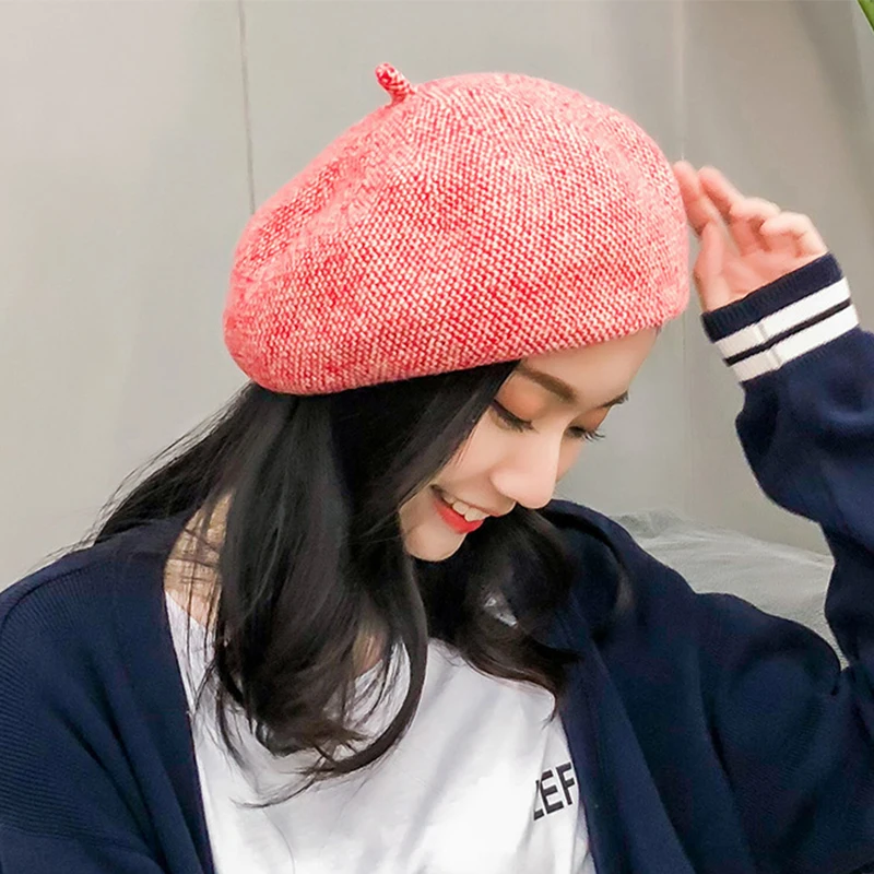 High-Quality Latest Warm Winter national Gentle Temperament all-match Beret Women French