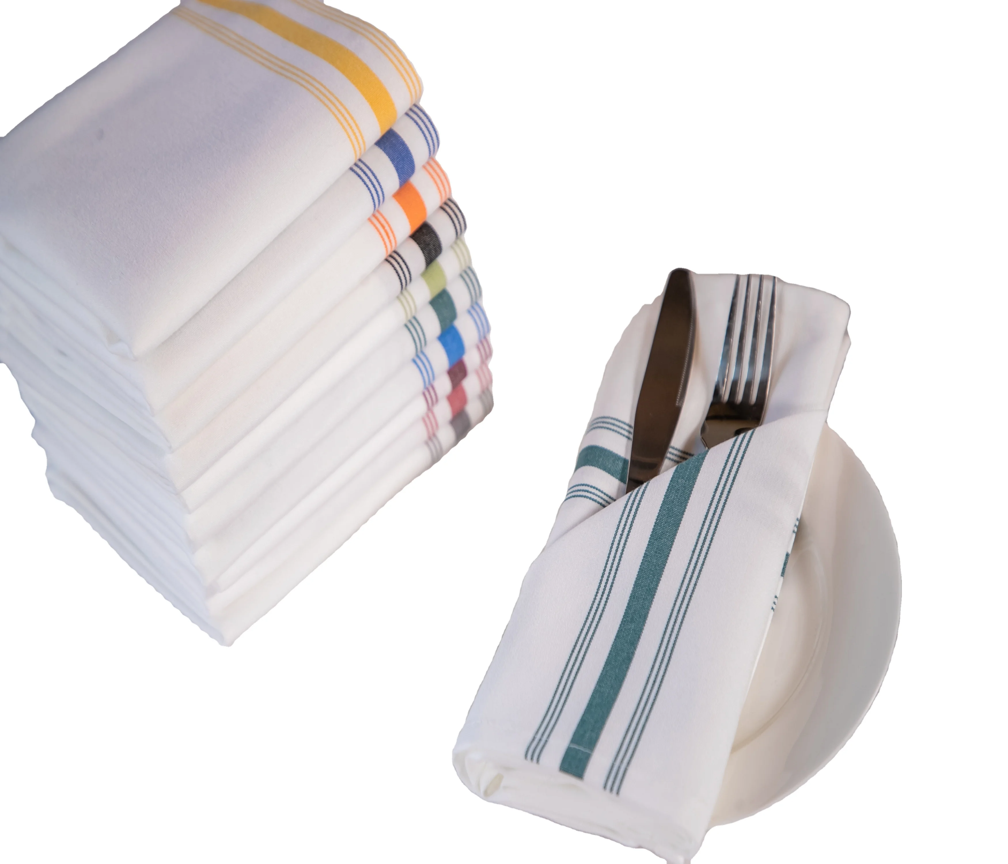 Оптовая продажа, цветной фон 12S x 12S 100% MJS, крученый полиэстер, бистро, полосатые салфетки, ресторан, Napery, ужин, NapkinsNapkins