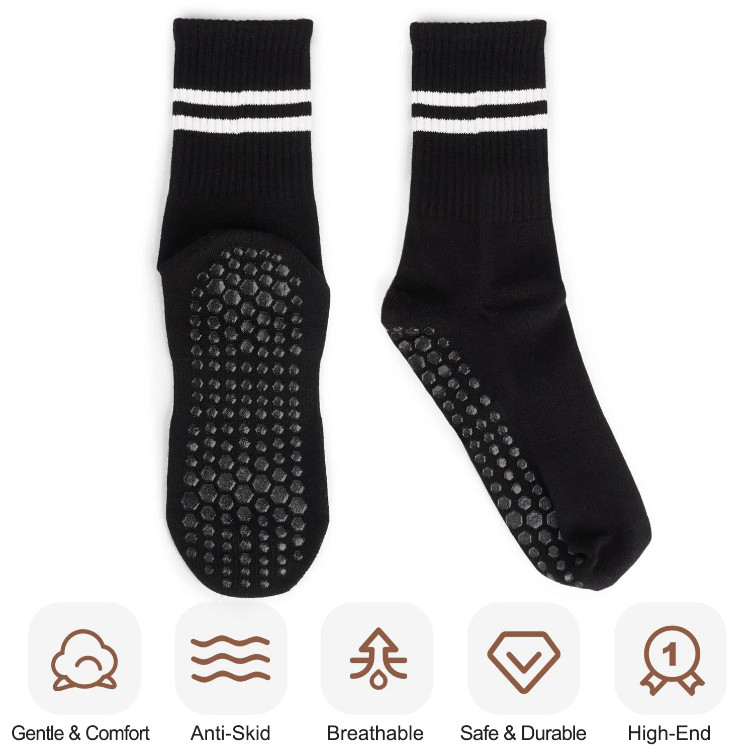 free sample Non-slip grip socks for pilates custom logo girls yoga socks white grip gym socks