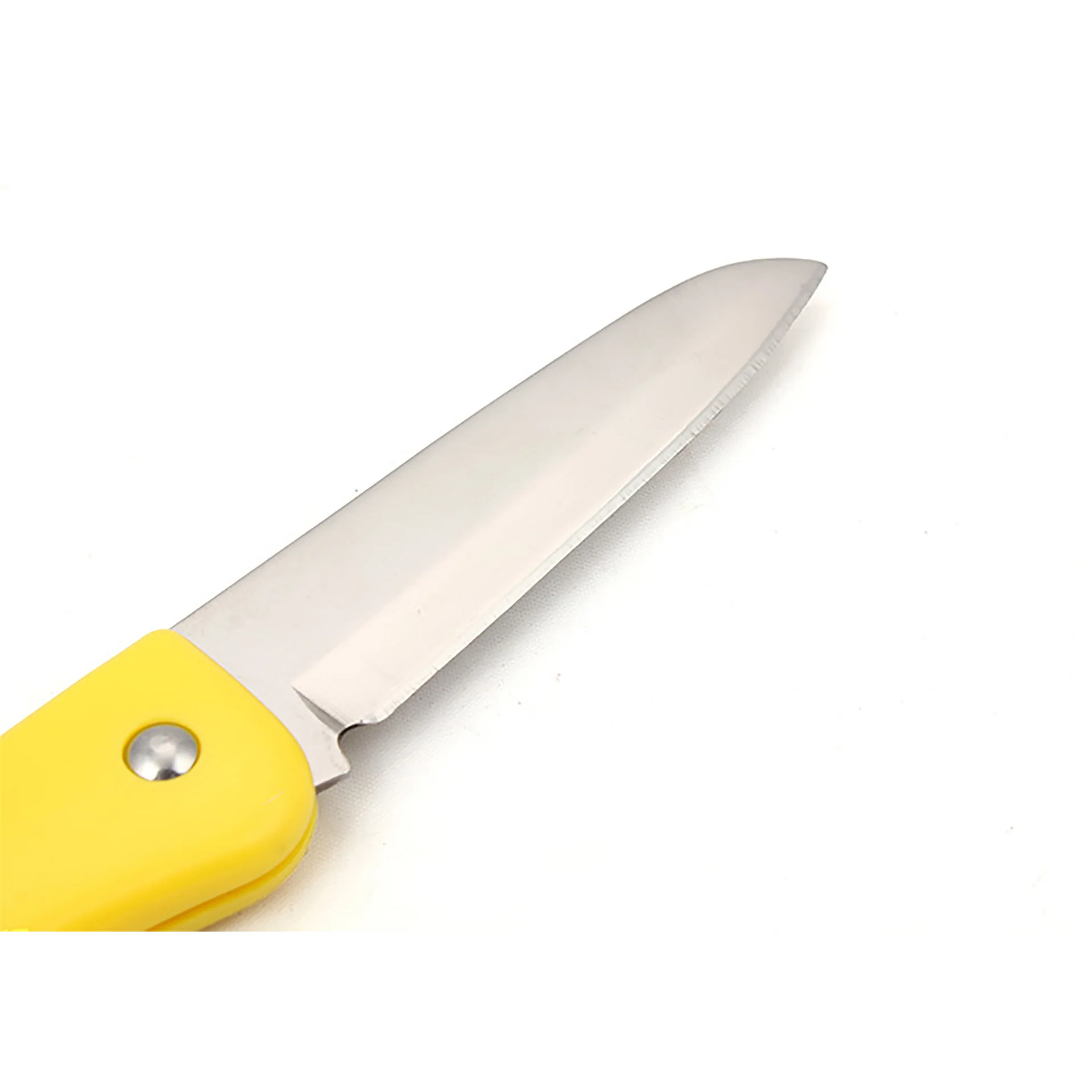 Portable Stainless Steel Fruit Knife with Plastic Handle Easy Carrying with Folding Feature for Kitchen Use
