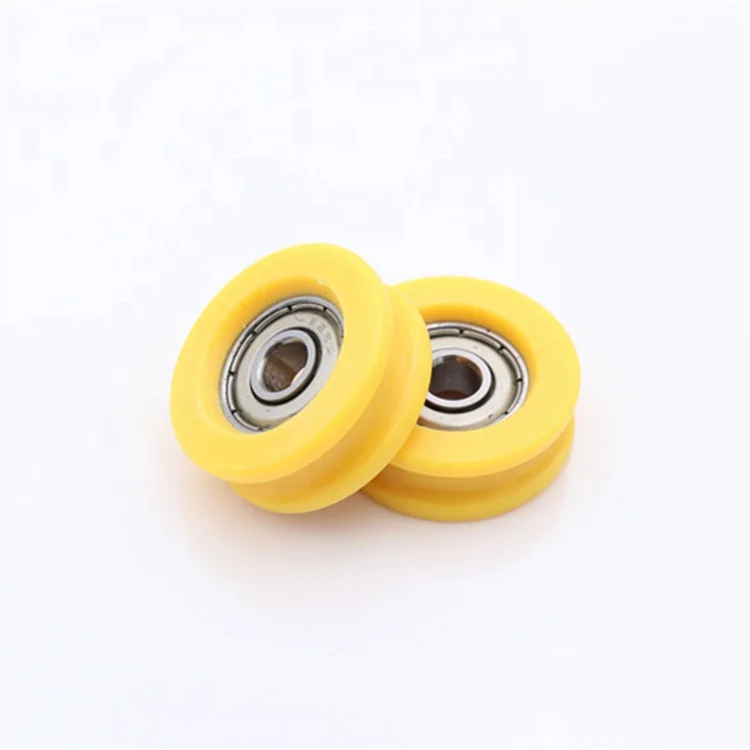 Plastic nylon U groove roller wheel 5*24*9mm nylon roller wheel for sliding windows door