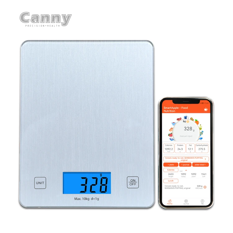 Canny Glass Platform Digital Kitchen Scale 5kg Sensitive Smart Nutrition Food Coffee Scale