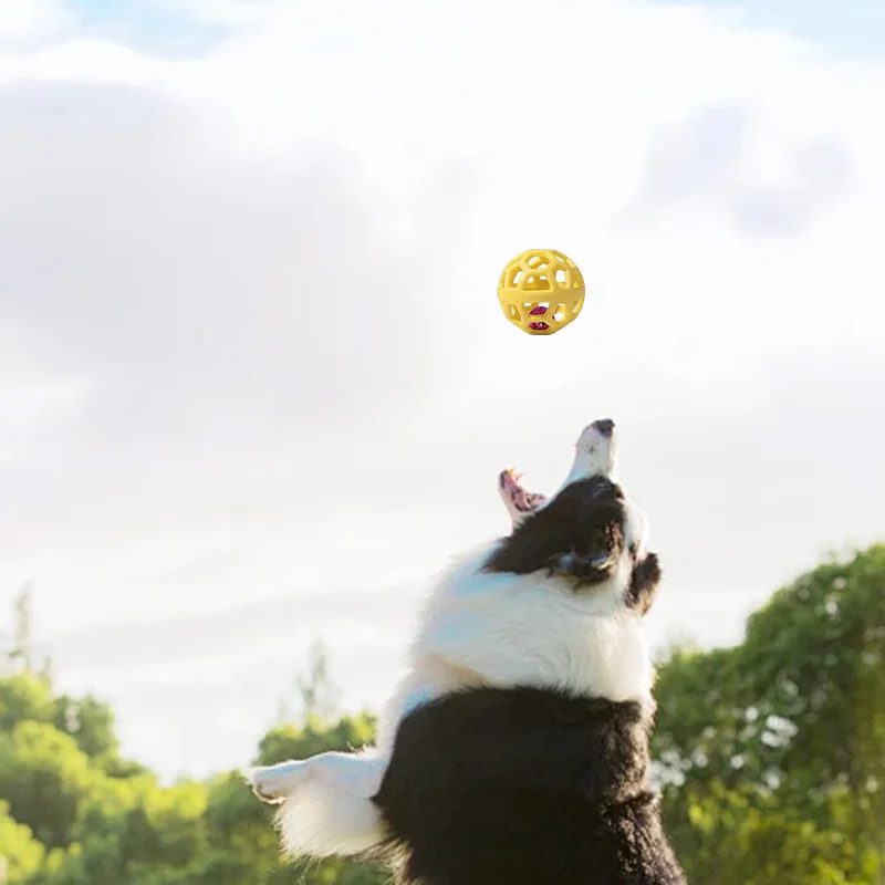 New Arrival Bell Ball High Quality Cat Dog Pet Toys Interactive Hollow Plastic Ball Factory