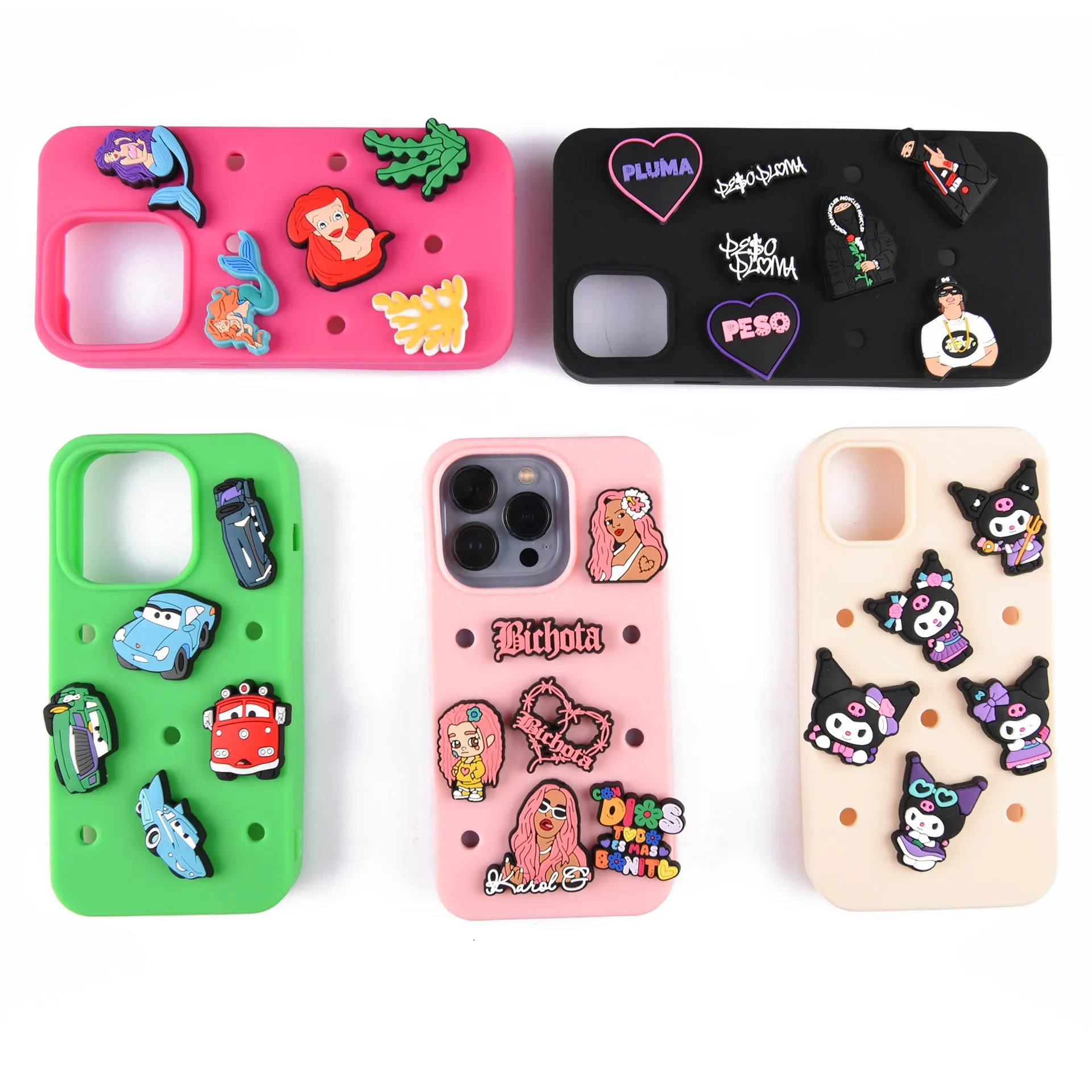 Best selling cute cartoon character diy phone case decoration kit for iPhone 14 pro max 13 pro 15 case women diy phone cases