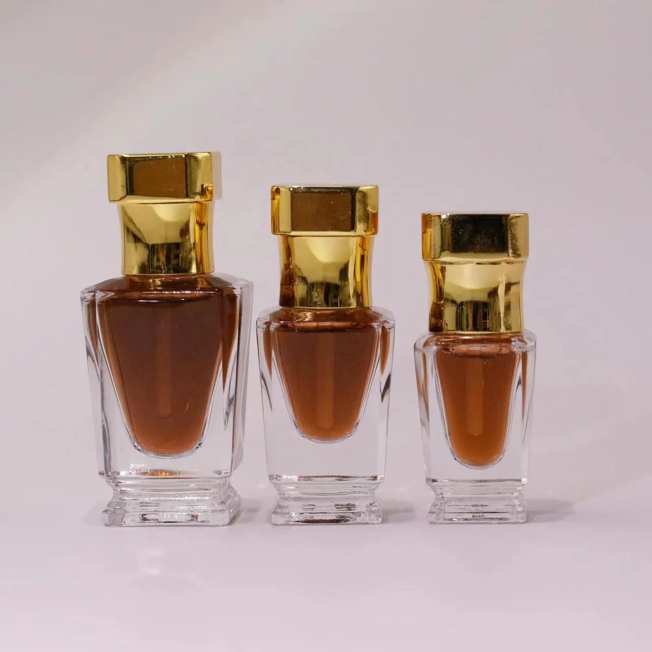 3ml 6ml 12ml Square Attar Bottle Glass Oud Oil Perfume With Zamac Cap and Glass stick