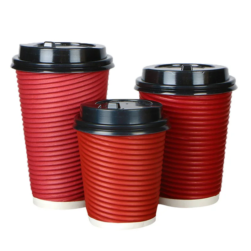 
Ripple Wall Best Selling Eco Friendly Insulated Wholesale Flexo Paper Cup 8oz Milkshake Paper Cups 