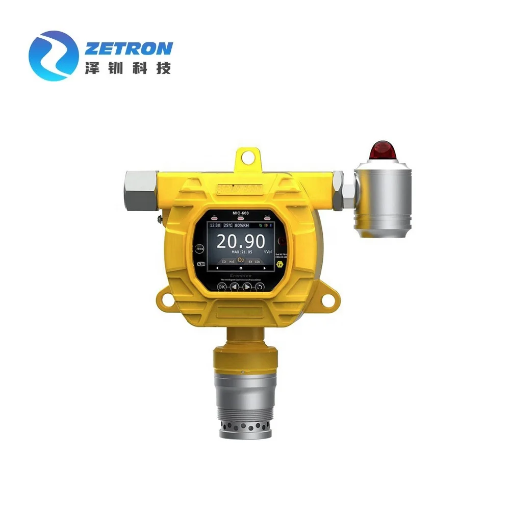 Zetron HF Hydrogen Fluoride Gas Leak Detector MIC600 24h Continuously Wall Mounted Suction Type