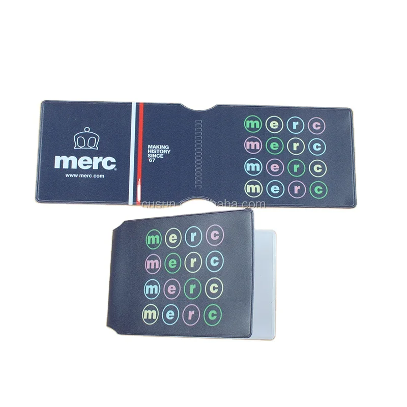 Promotional Custom Print Oyster Card Wallets Cheap soft PVC folding card holder