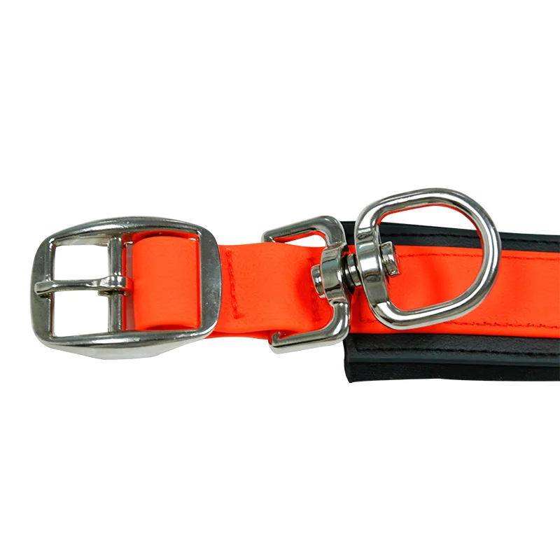 Neoprene Padded PVC Dog Collar with Durable Nylon Custom Personalized Design XL Solid Nylon Strap 3 Meters Dog Training Rivet