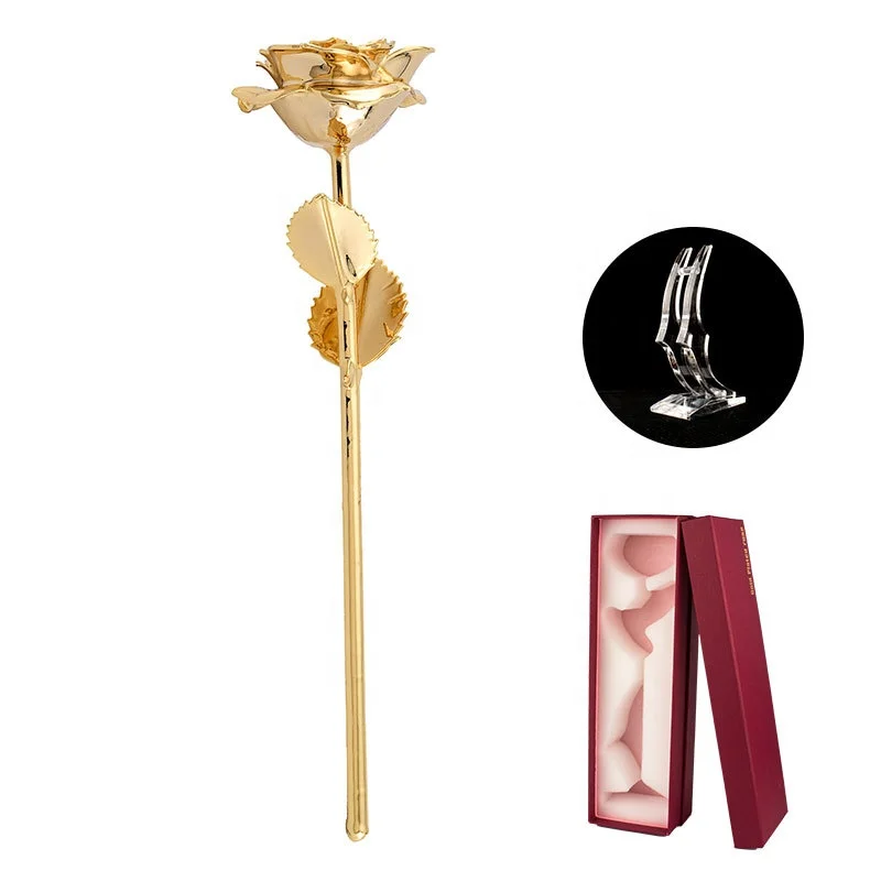Украшения из розового ближнего света золото 24k позолоченная Роза настоящего Золотая смоченным Galaxy подарки на день