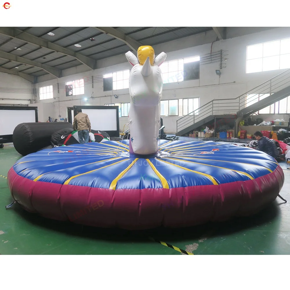 Free Door Shipping 5m Dia Commercial Inflatable Bull Riding Carnival Toys Manual Rodeo Bull Sport Game