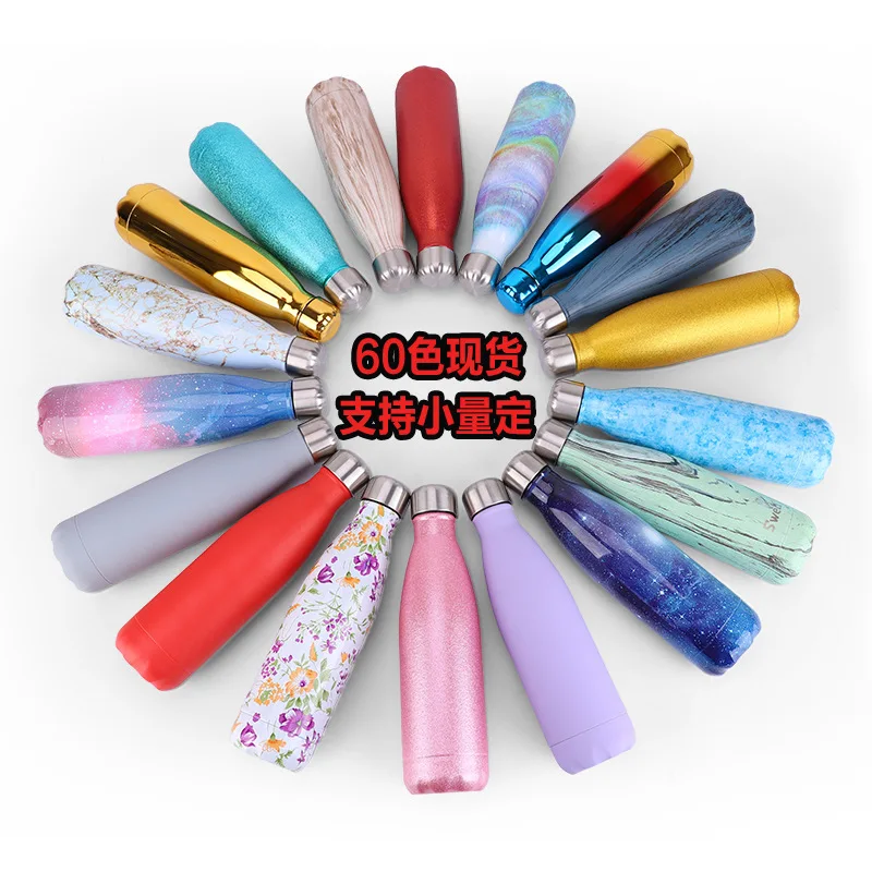 Stainless Steel Vacuum Insulated Water Bottle Double Walled Cola Shape Thermos Keep Hot and Cold  Reusable Metal Water Bottle