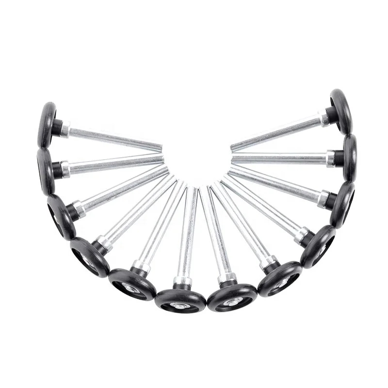 Ролики для гаражных ворот, 2 дюйма, нейлоновые, 13 шарикоподшипников, 4 дюйма, 12 шт. в черном цвете