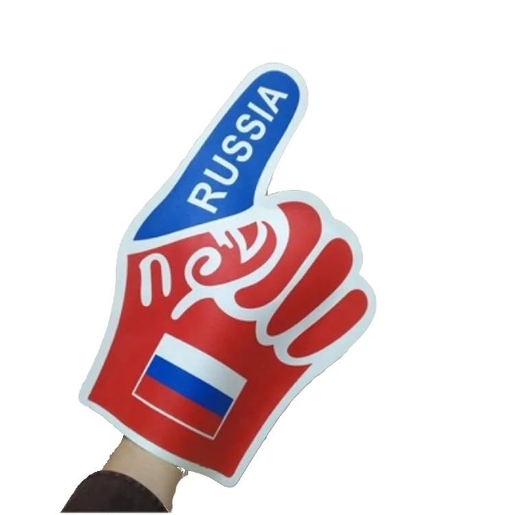
2021 Dongguan factory Russian EVA big hand cheering hand glove toy Promotion Advertising Fans Party Events Gift For Cheering 