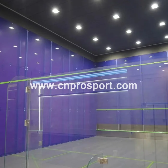 2024 высококачественный популярный спортивный корт для сквоша Крытый полностью стеклянный пол с керамическими точками
