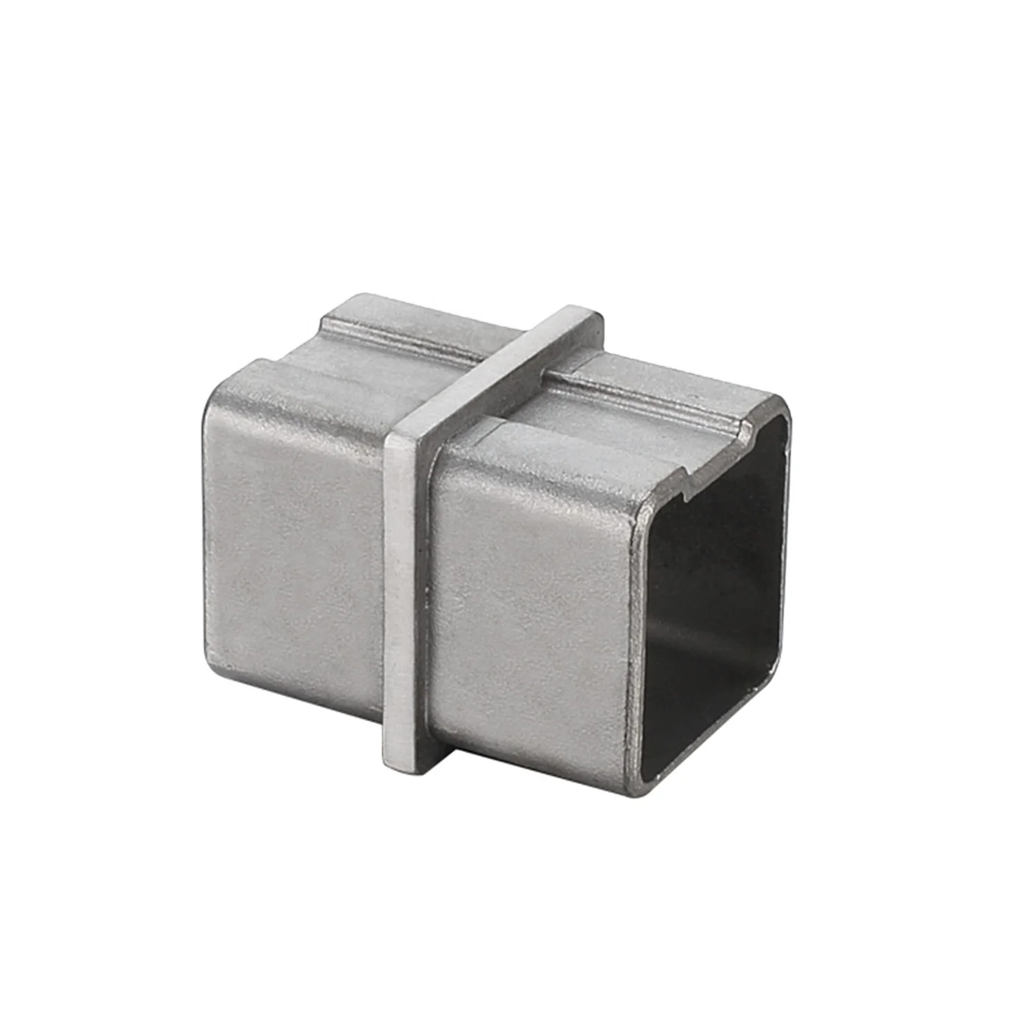 Balcony Railing Parts SS 180 Degree 2 Way Square Pipe Connector Joint