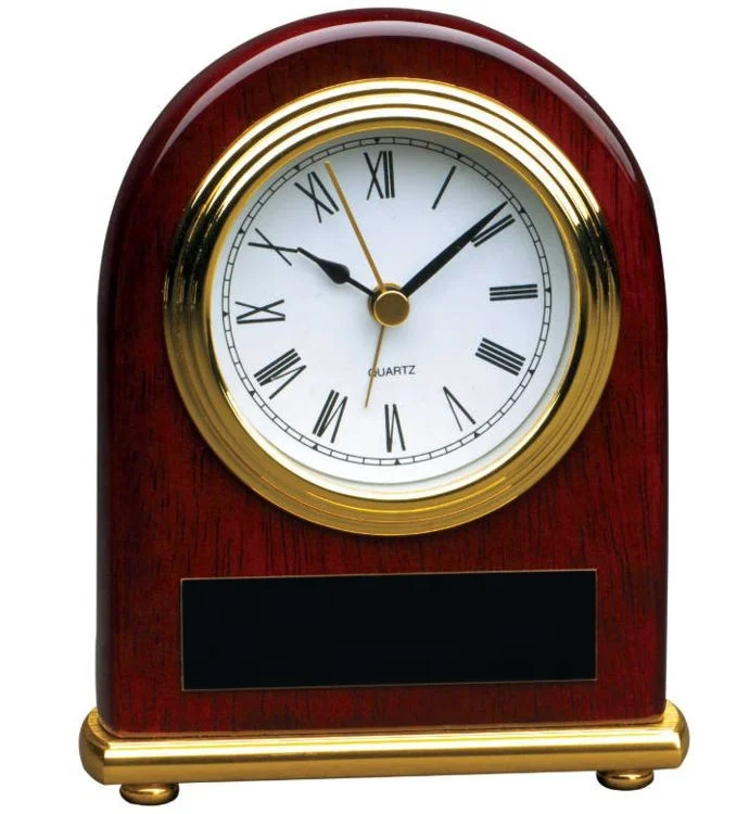 Piano Finished Rosewood Glossy Desk Clock Hotel Alarm Clock