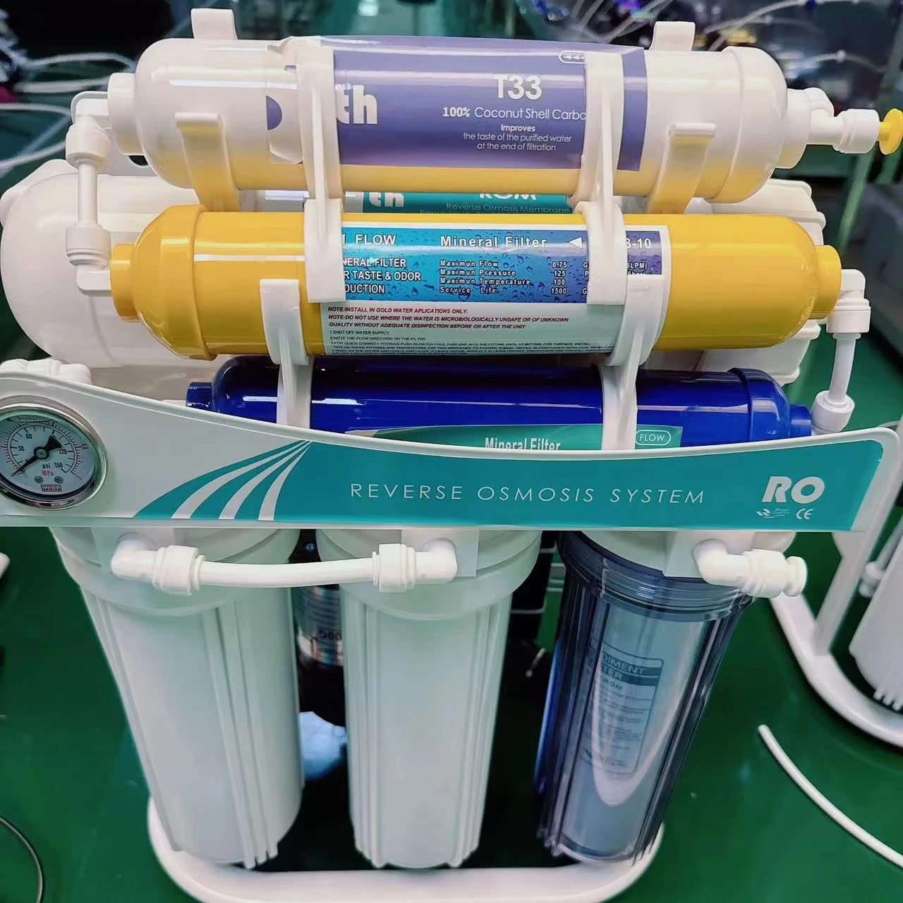 400 GPD 7 ступеней с кронштейном система обратного осмоса для домашних очистителей воды RO
