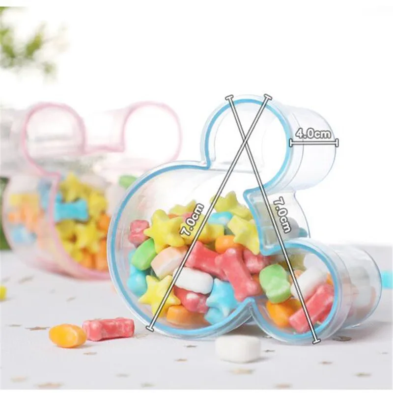 Baby Shower для детей вечеринок по случаю Дня рождения Микки Маус пластиковая конфетная коробка свадебного