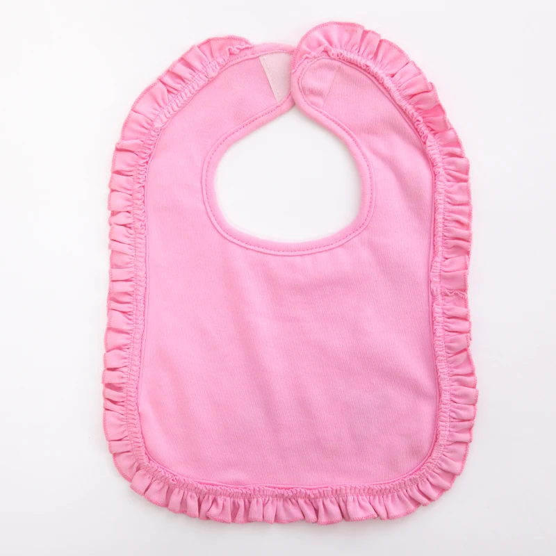 Pink Lace Bib Baby Muslin Bibs Drool Bandana Soft Adjustable Baby Cotton Bibs for Newborn Baby Girl Boy Toddlers Infants