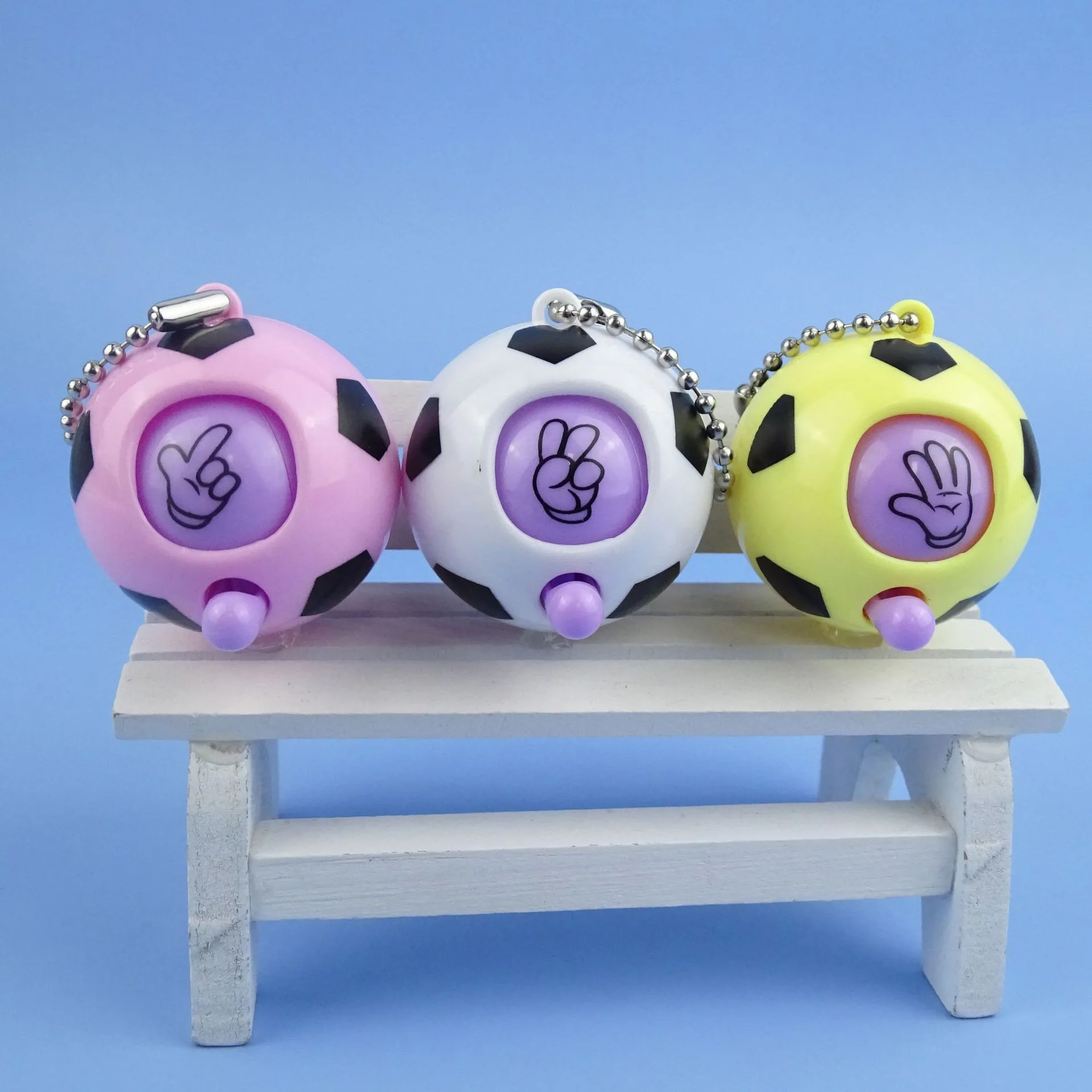 Wholesale creative egg scissors stone cloth fun Soccer Finger Guessing Game creative small gift