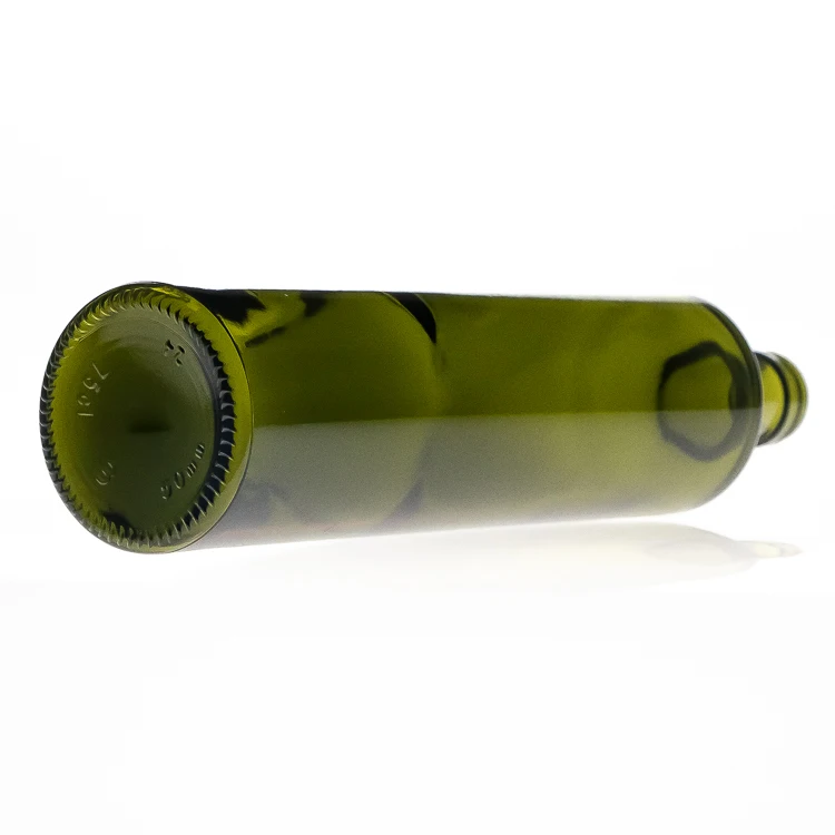250ml 500ml 750ml wholesale dark green cylindrical glass olive oil bottle 500ml wholesale