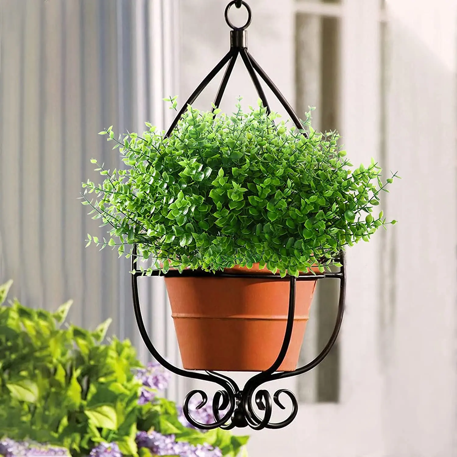 UV Resistant No Fade Faux Plastic Plants Outdoor Artificial Green Flowers bushes greenery for Garden Porch Window Box decor