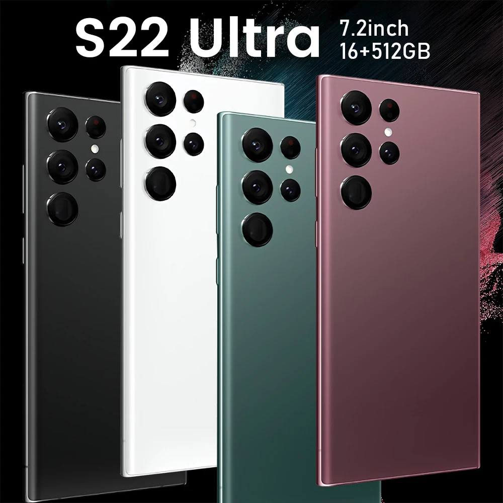S22 Ultra 16gb+1tb Smart Android Phone 6800mah 5g Dual Sim Dual Standby Unlocked Smartphone S22 Ultra S22 Ultra