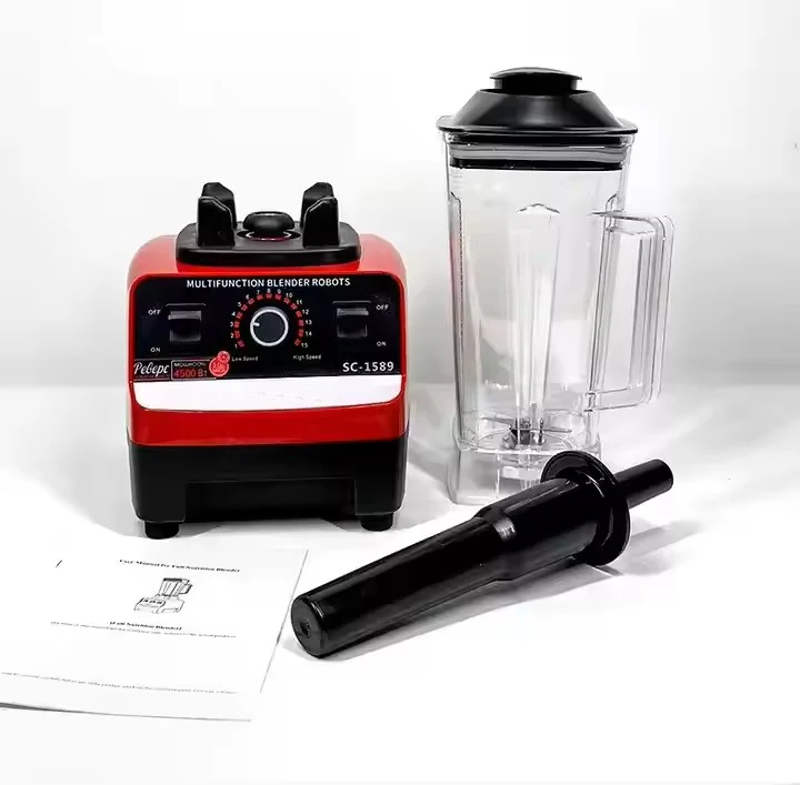 Blender Double Cup Strong Power Kitchen Household Fresh Fruit Juicer Silver Commercial Mixer Blender