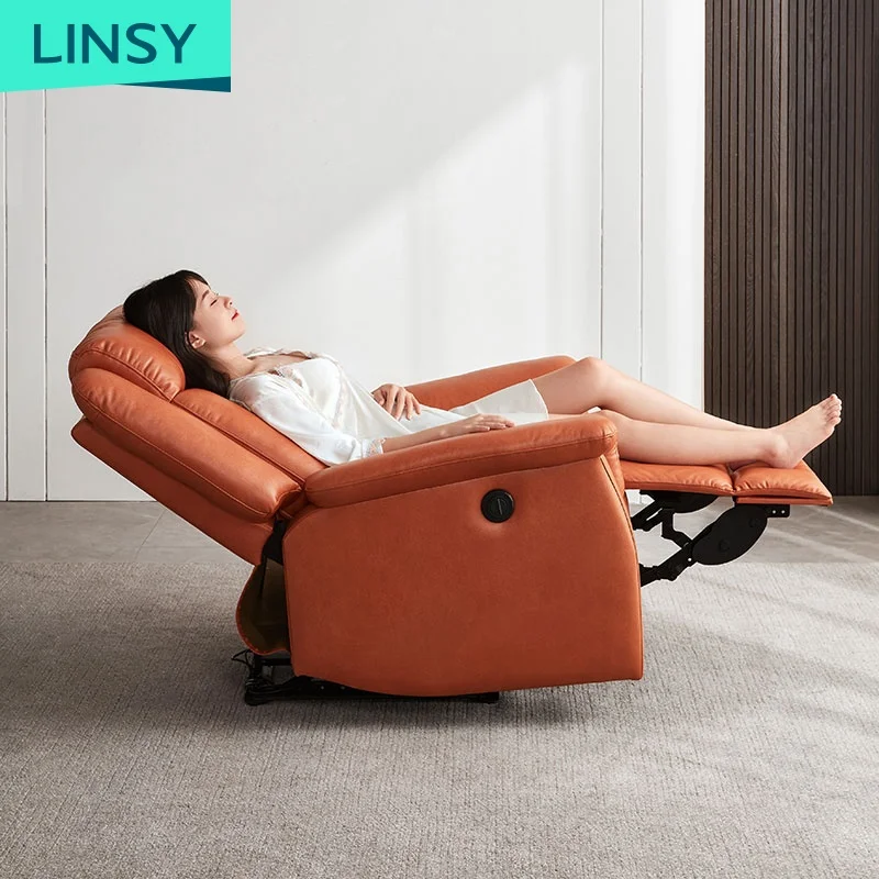 Linsy Lazy Chair Boy Recliner Furniture Cinema Leather Functional Recliner Sofa Luxury French Single Corner One Seat LS316SF2