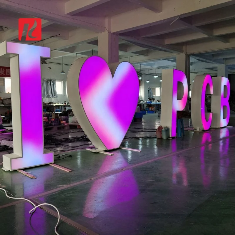 Kexian профессиональные стоящие буквы RGB гигантские свободно светодиодные Большие цветные большие