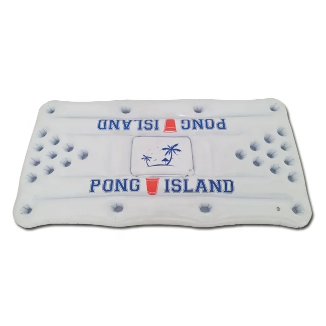 swimming pool game inflatable beer pong table floating