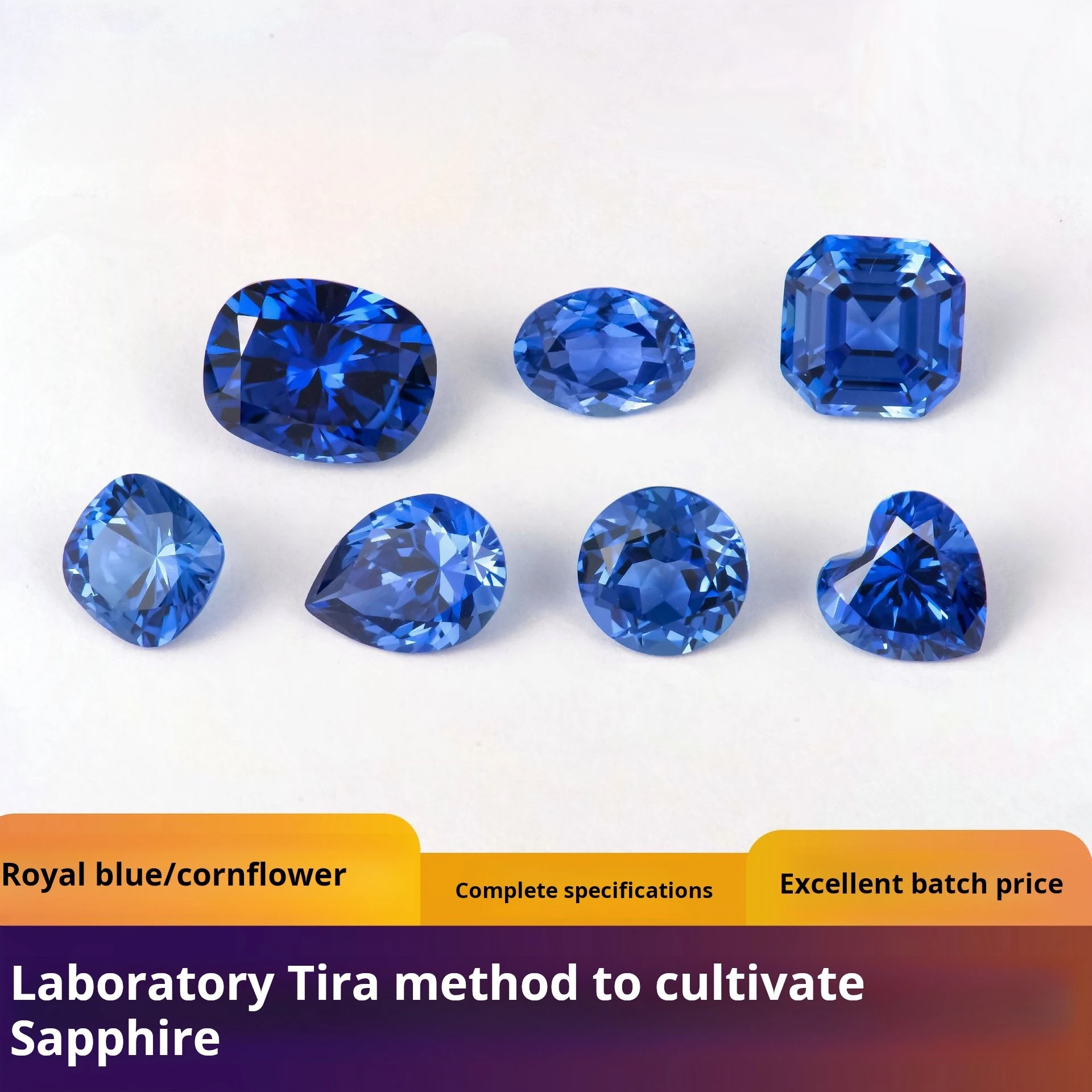 Luxury Synthetic Moissanite Stone Fashional Jewelry Cultivated Sapphire 0.5-5ct Shaped Royal Loose Gemstones