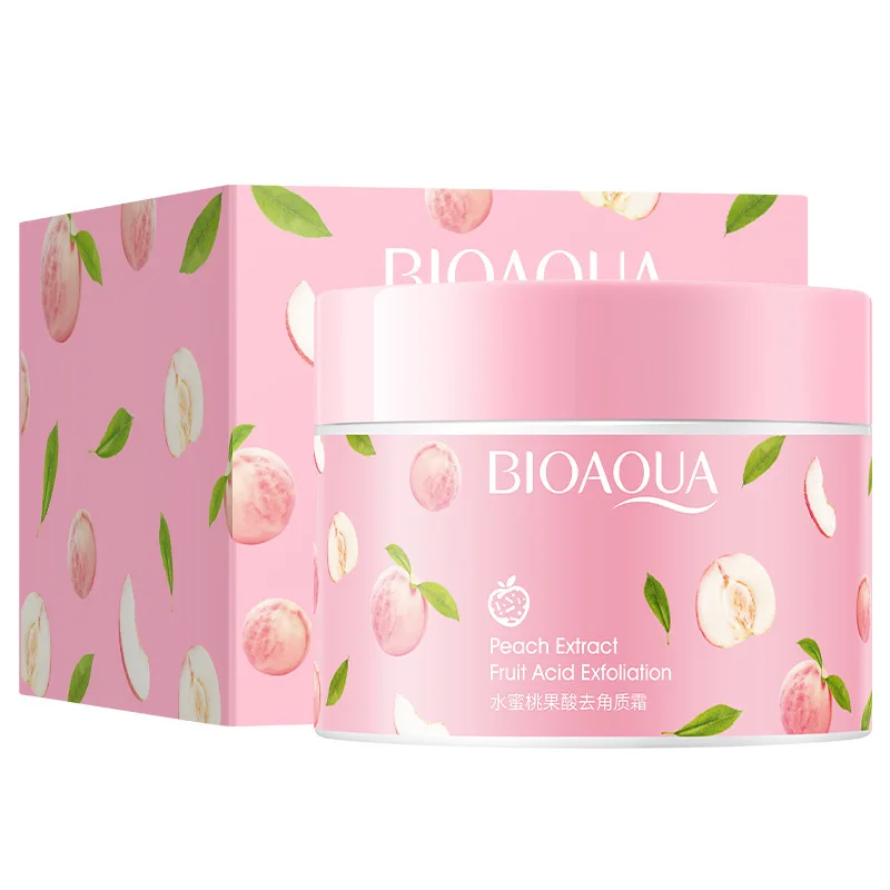 BIOAQUA High Quality Hyaluronic Acid Moisturizing Skin Peach Exfoliator for Body and Face Scrub