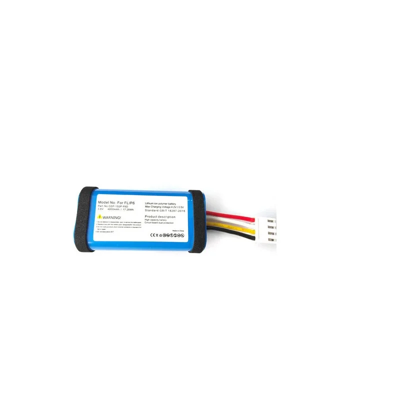 Battery For JBL Flip6 Bluetooth Speaker Replacement Full Capacity 4800mAh 3.7V Lithium Ion Polymer Bater Rechargeable Battery