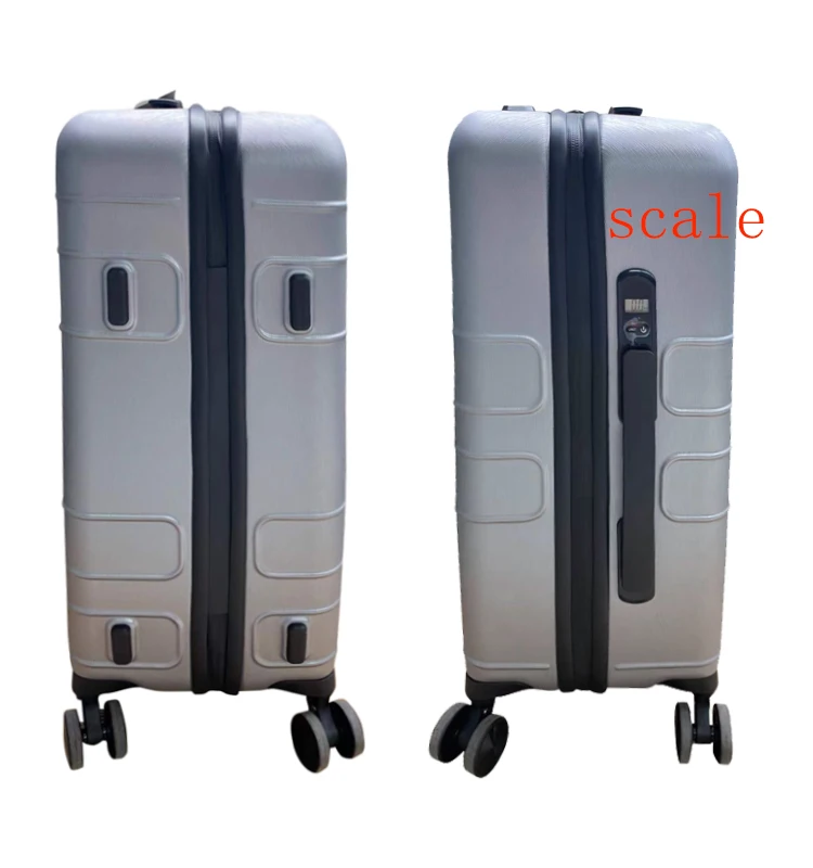 GSP factory 100% PC polycarbonate smart luggage with USB port and scale
