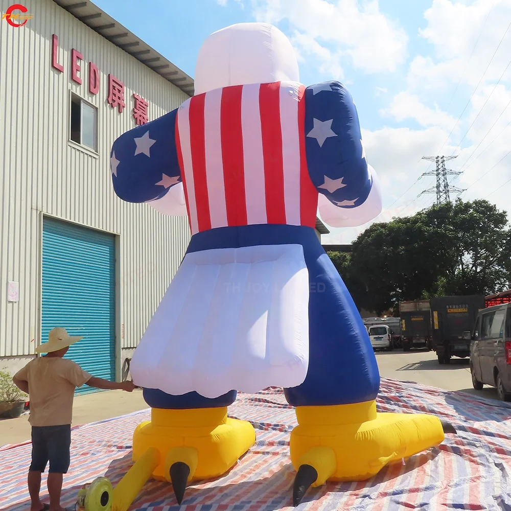 Free Shipping 6m 19ft High Giant Inflatable Eagle Model Ground Balloon for Sale