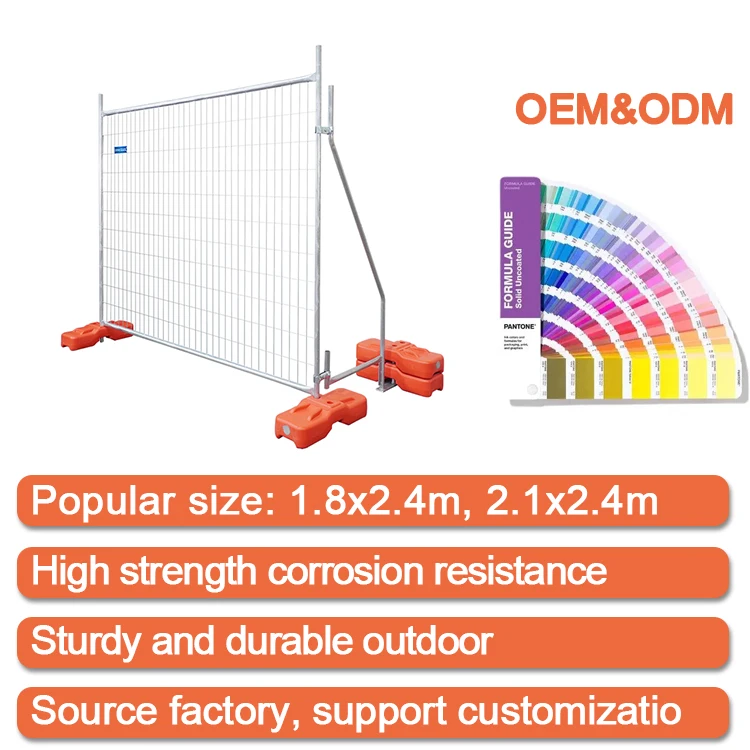 Australia Standard outdoor construction site Direct from china temporary fencing temporary chain link fence panels