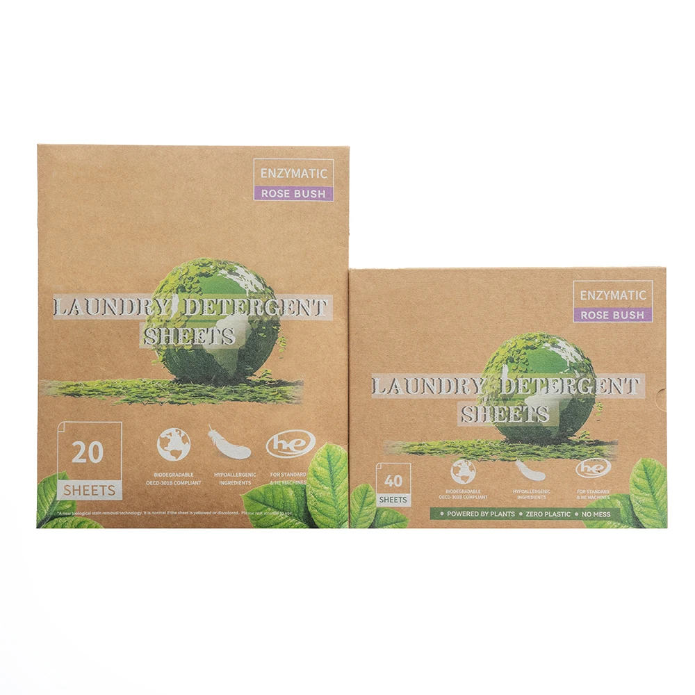 Factory Price Wholesale custom packing eco friendly Laundry Strips Tablet Laundry Laundry Detergent Sheet Strips