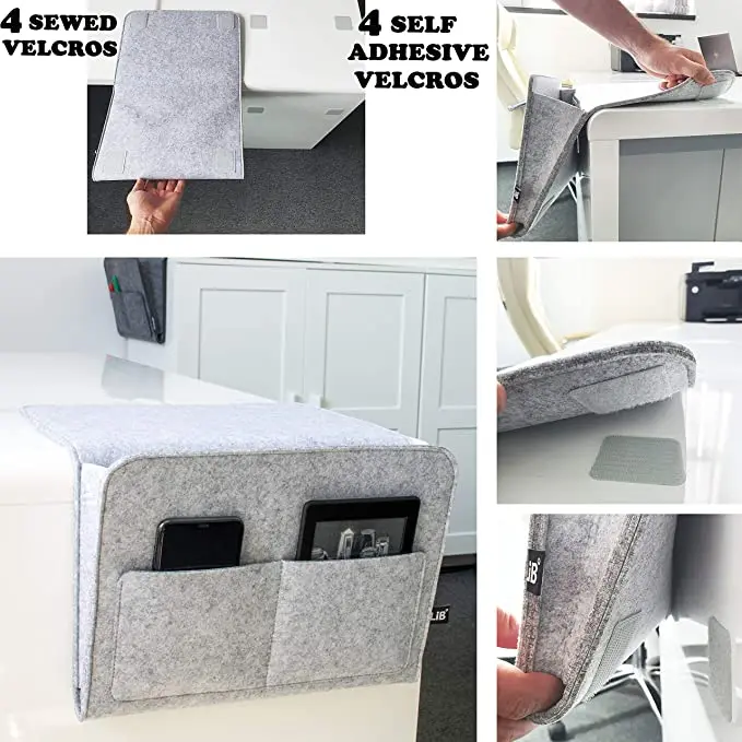 Felt Bedside Organizer Caddy felt bedside storage organizer anti-slip bedside bag