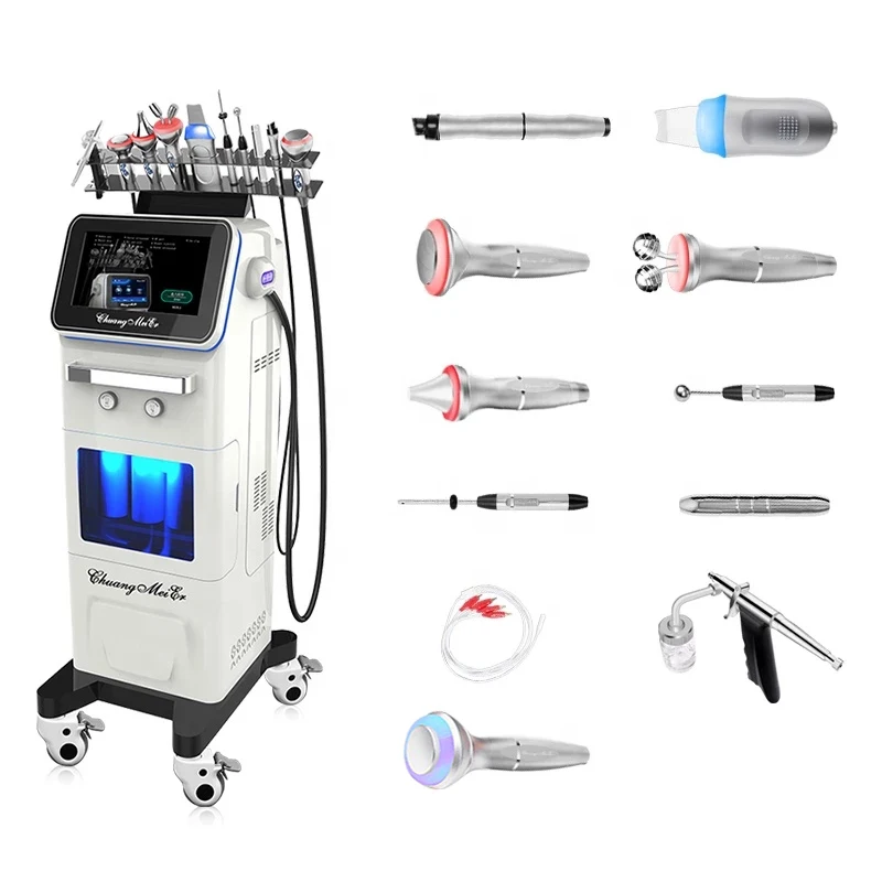 Spa salon use 11 in 1 Hydro Water Dermabrasion Spa Facial Machine oxygen injection Microdermabrasion Machine