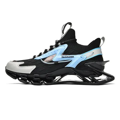  Stylish Men Mesh Knit Breathable Sports Running Shoes 2019 Fashion Sneakers Hollow Sole Plus Size